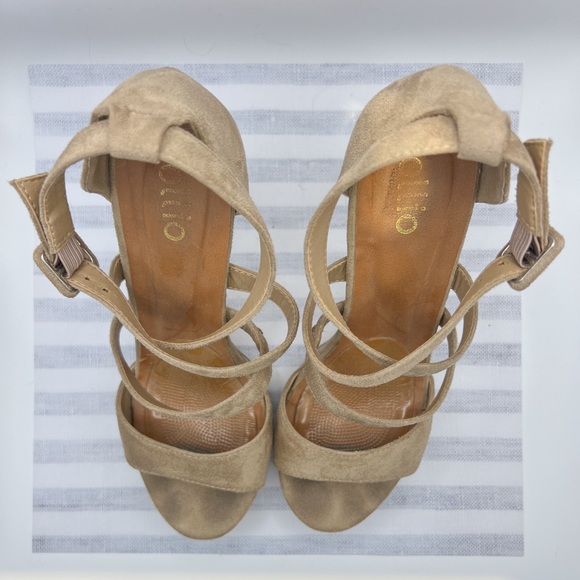 Ollie Suede Strappy Heels - Size 8 - Picture 2 of 4